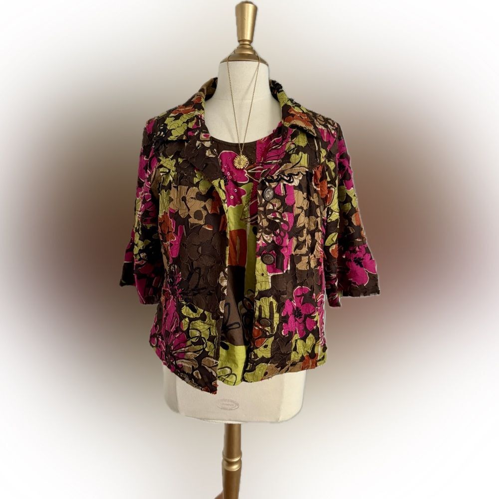 City Girl vibrantly-colored top & jacket!